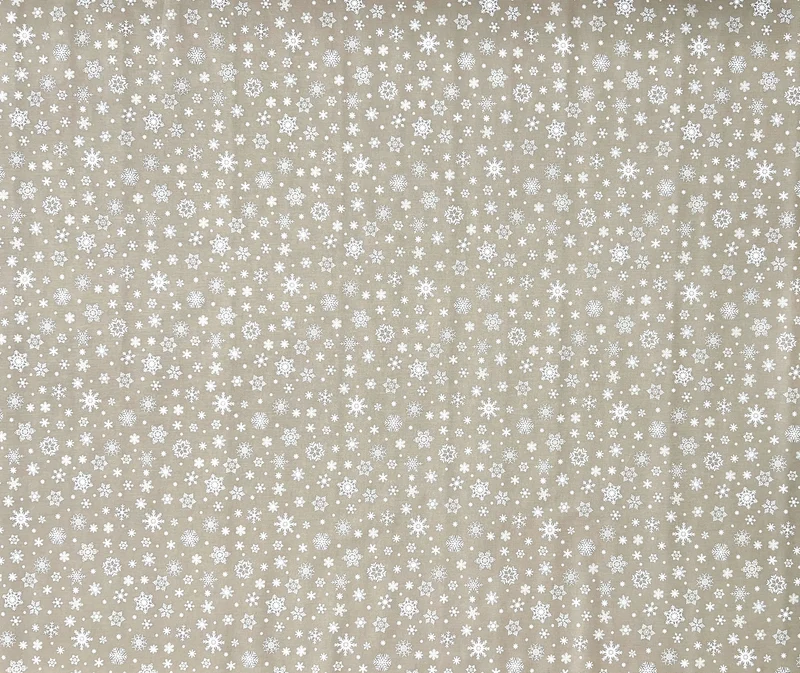 Wachstuch Tischdecke geprägt Weihnachten P1096-5 Schneeflocken auf beige eckig rund oval