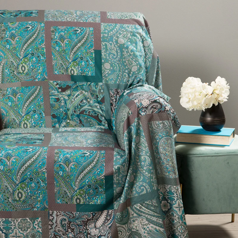 Telo arredo Copridivano Grandecor asia Precious in Cotone