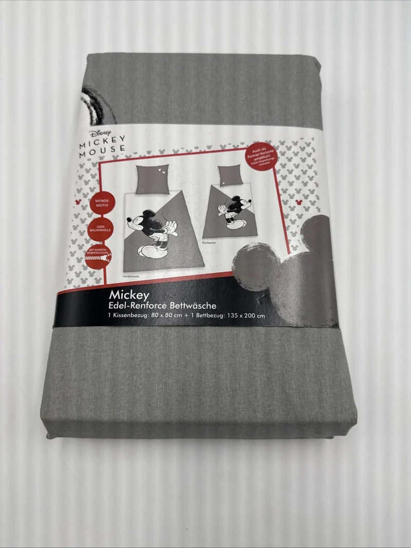Disney Mickey Mouse Edel-Renforcé-Bettwäsche 135x200 cm