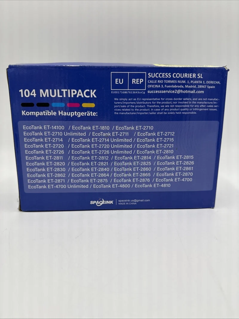 Tinte 104 Multipack kompatibel für Epson 104 Tinte ET-2820 ET-4800 ET-2870