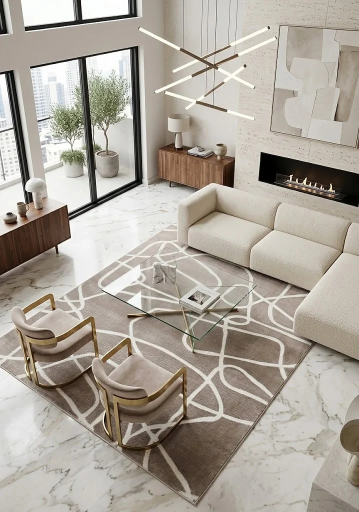 Tappeto Moderno Mito Beige