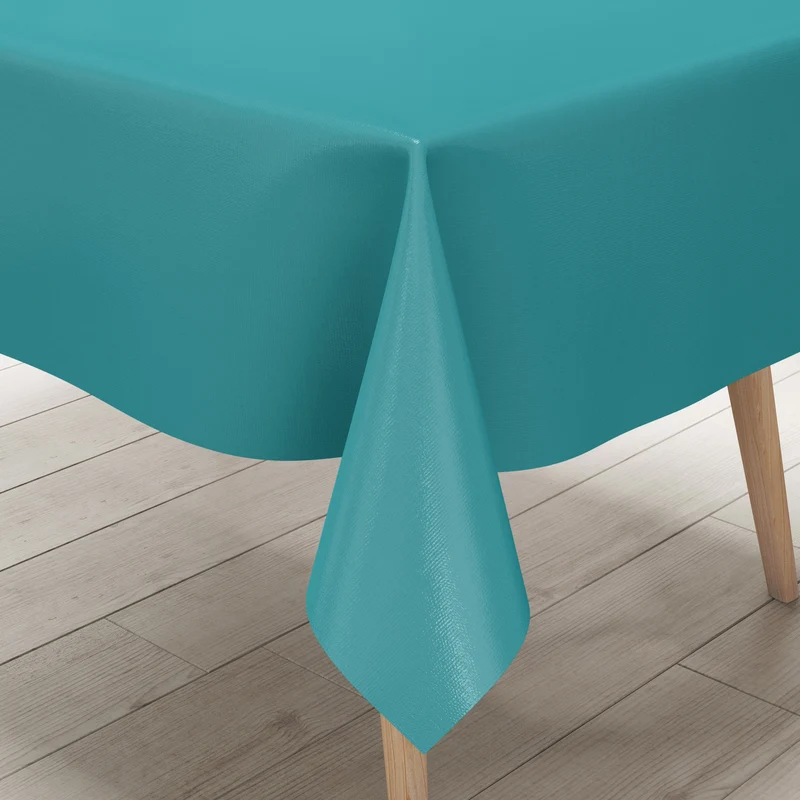 Wachstuch Tischdecke uni 321 einfarbig unifarben petrol eckig rund oval