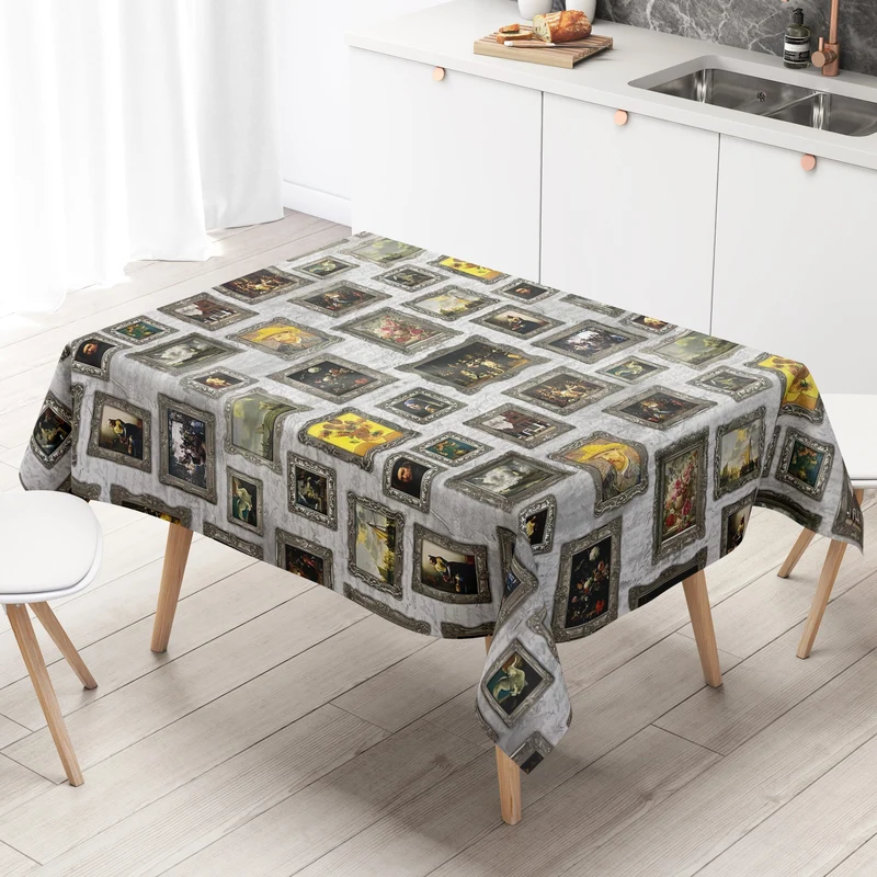 Wachstuch Tischdecke K-BE4214 Barock Renaissance eckig rund oval