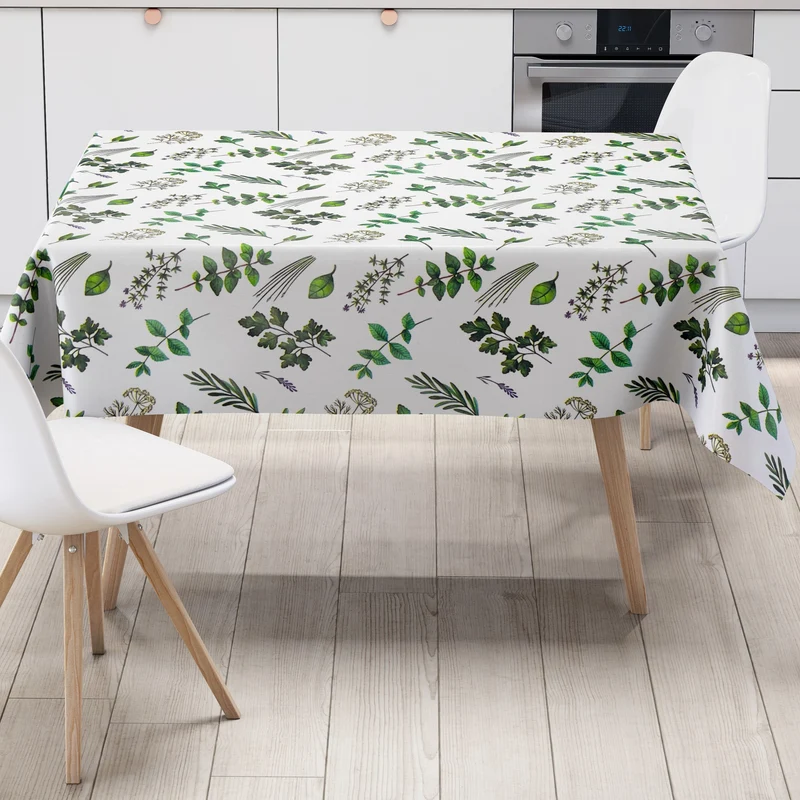 Wachstuch Tischdecke K150158 Blumen Blüten Kräuter eckig rund oval