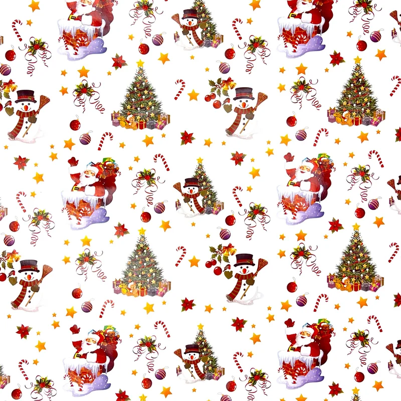 KEVKUS Wachstuch Tischdecke Weihnachten 01188-04 Schneemann Weihnachtsmann weiß eckig rund oval