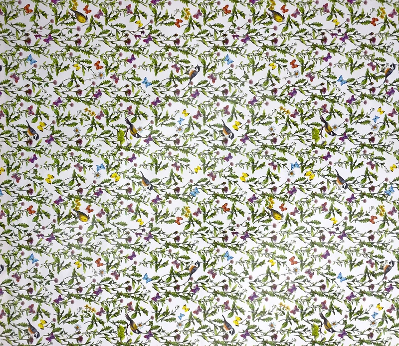 Wachstuch Tischdecke K150058 Blumenwiese Schmetterlinge eckig rund oval