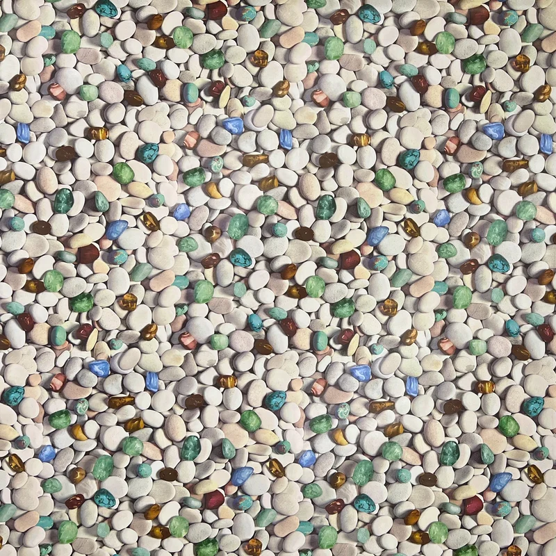 Wachstuch Tischdecke C147030 bunte Steine maritim eckig rund oval
