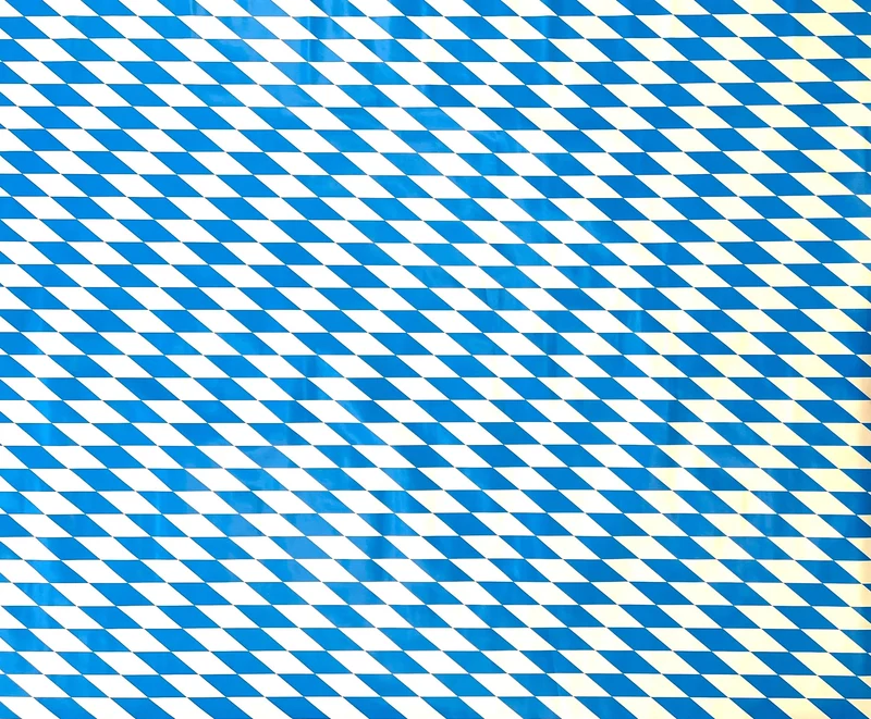 Wachstuch Tischdecke P8074-1 Bayerische Raute blau weiß eckig rund oval