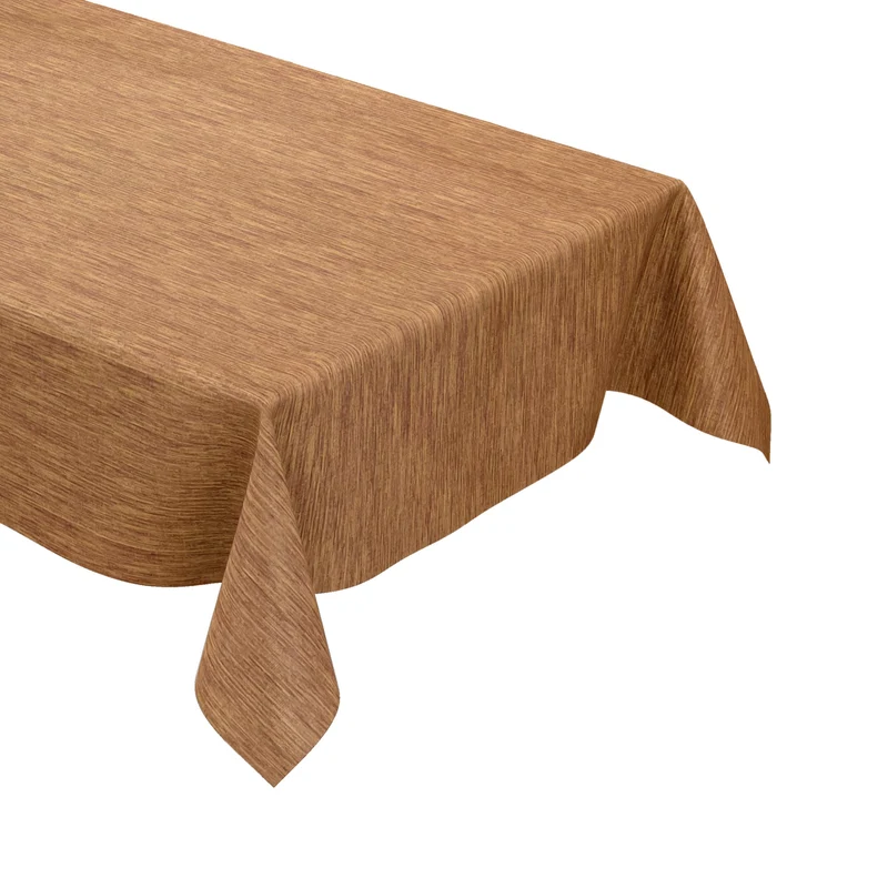 Wachstuch Tischdecke geprägt P733-6 Leinenstruktur orange terracotta eckig rund oval