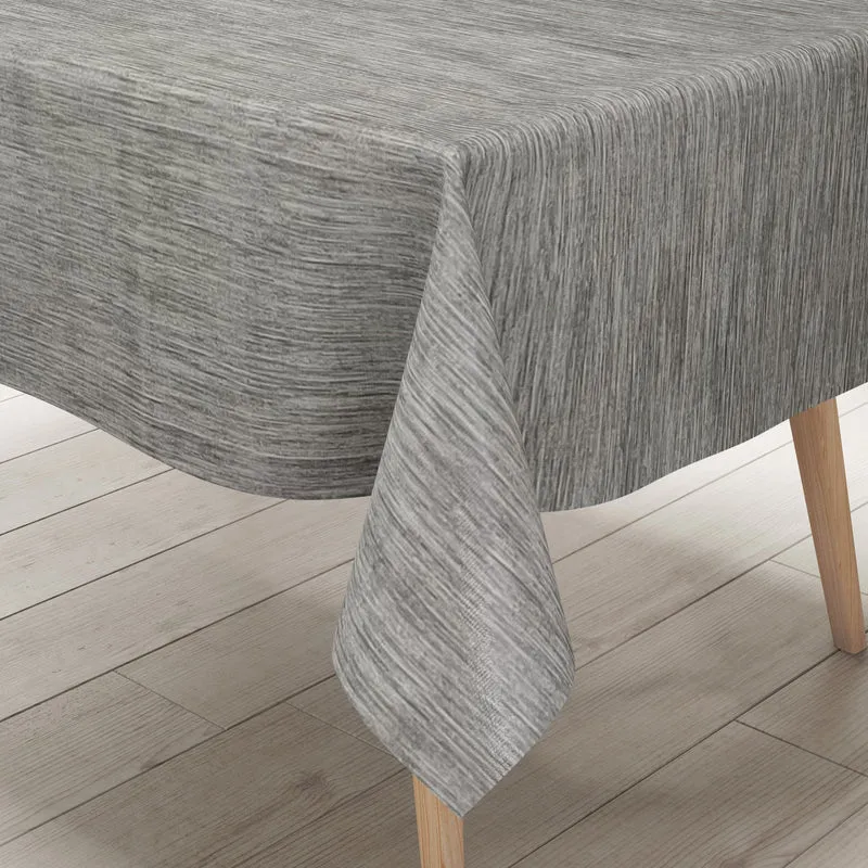 Wachstuch Tischdecke geprägt P733-9 Leinenstruktur grau eckig rund oval