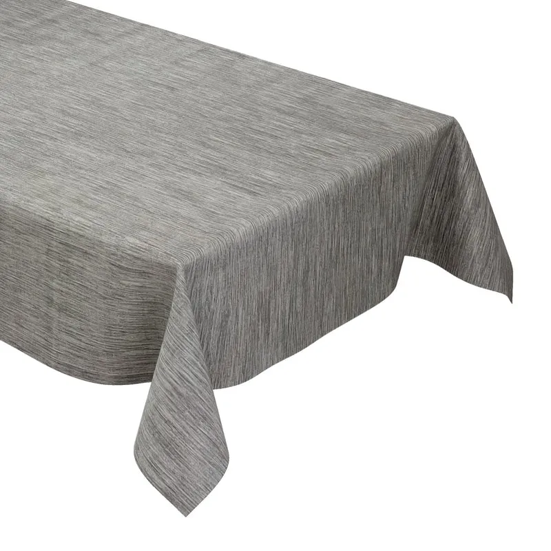Wachstuch Tischdecke geprägt P733-9 Leinenstruktur grau eckig rund oval