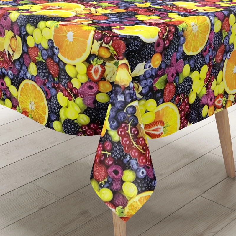 Wachstuch Tischdecke C320 Obst Früchte eckig rund oval