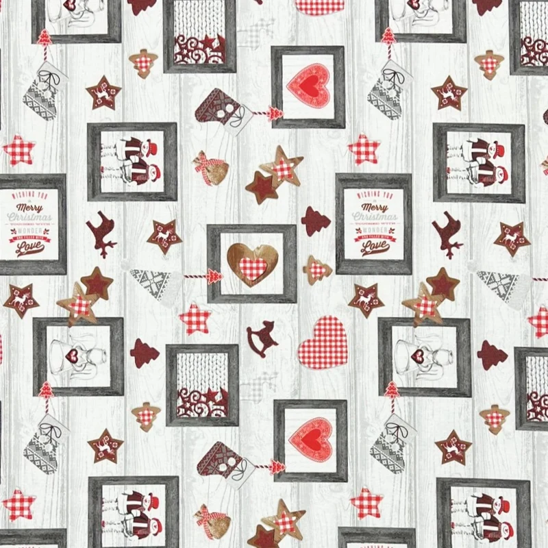 textile Tischdecke Jacquard beschichtete Baumwolle Weihnachten AURE 60502 eckig rund oval
