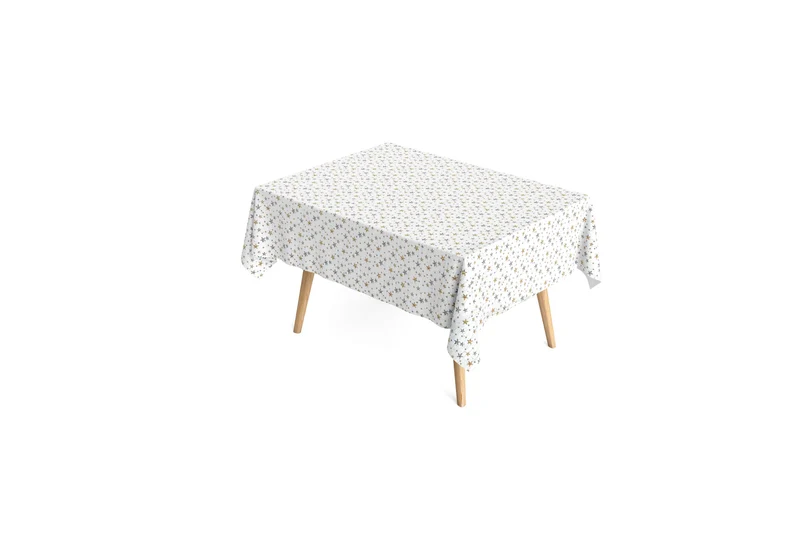 textile Tischdecke Jacquard beschichtete Baumwolle Weihnachten STELES 60472 Sterne eckig rund oval