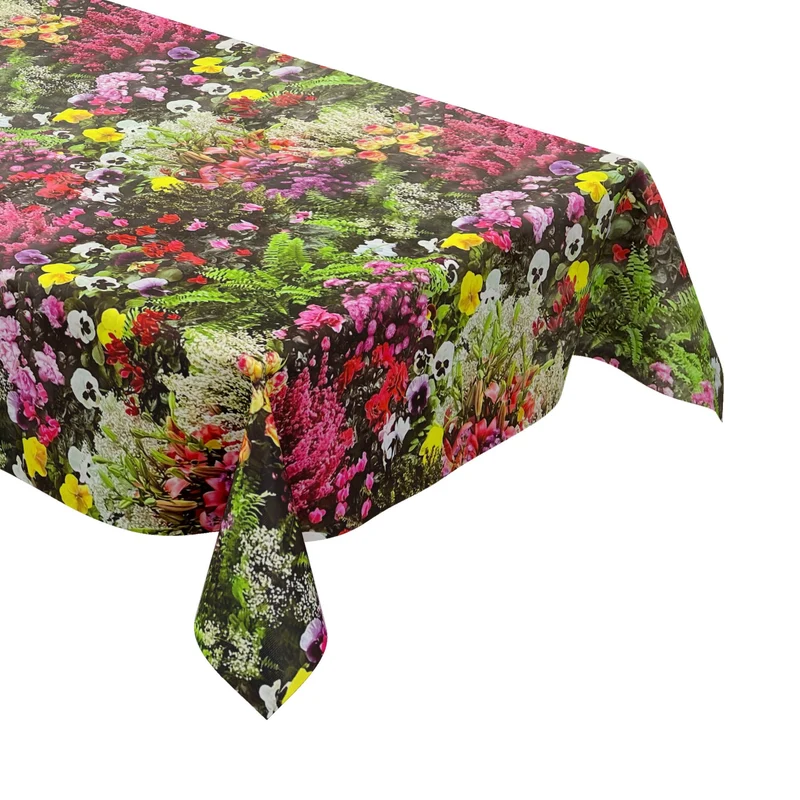 KEVKUS Wachstuch Tischdecke W270 Blumenwiese Stiefmütterchen eckig rund oval