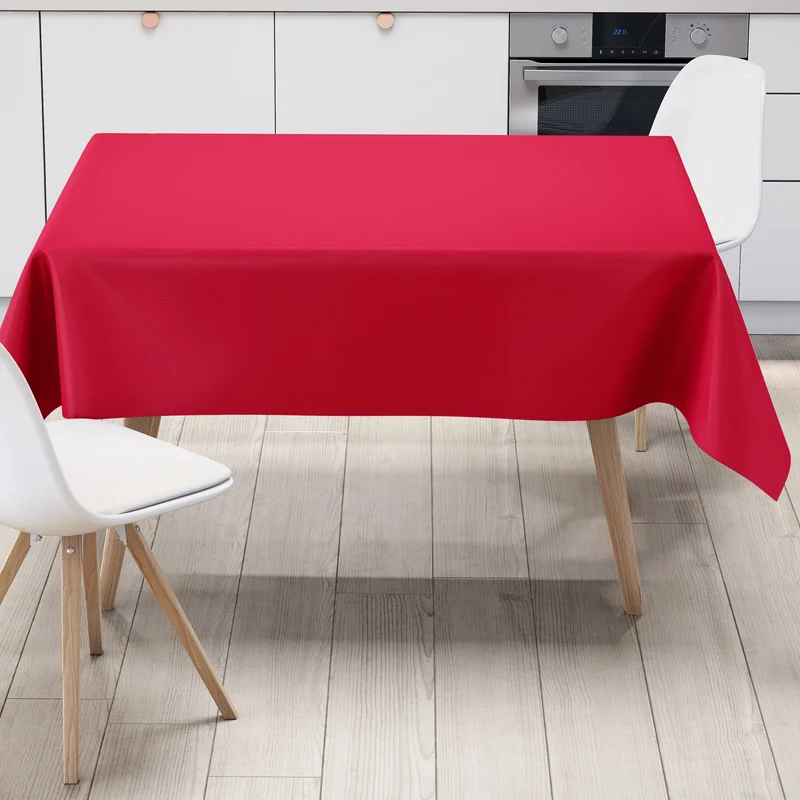 Wachstuch Tischdecke uni 186 einfarbig rot eckig rund oval