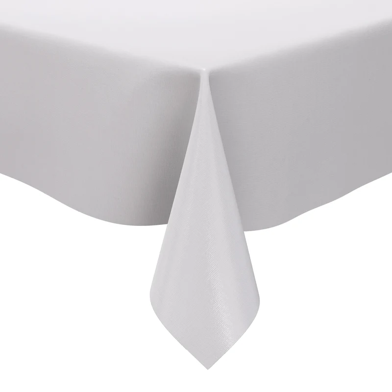 Wachstuch Tischdecke uni 0 weiß weiss einfarbig unifarben eckig rund oval