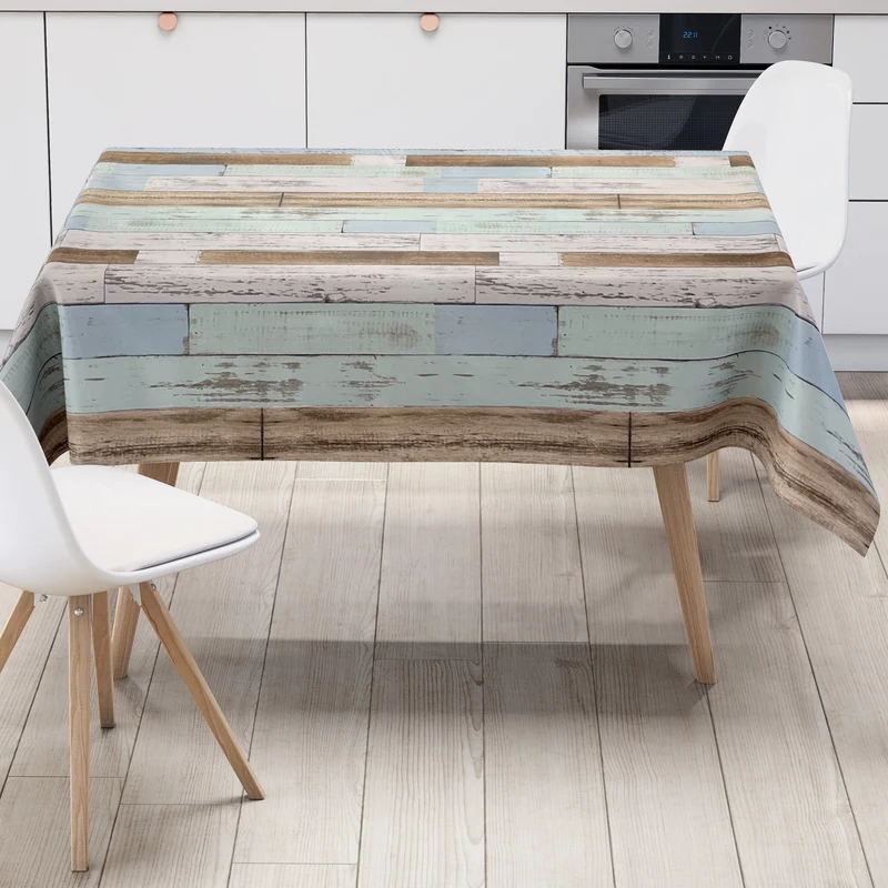 Wachstuch Tischdecke K150109 Holzoptik Skandinavien eckig rund oval