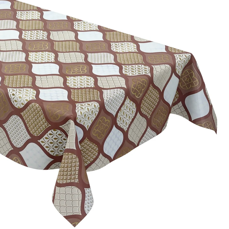 Wachstuch Tischdecke geprägt Weihnachten B6014-06 Zapfen gold bordeaux braun eckig rund oval