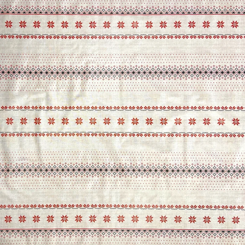 KEVKUS Wachstuch Tischdecke Weihnachten 01542-01 Bordürenmuster eckig rund oval