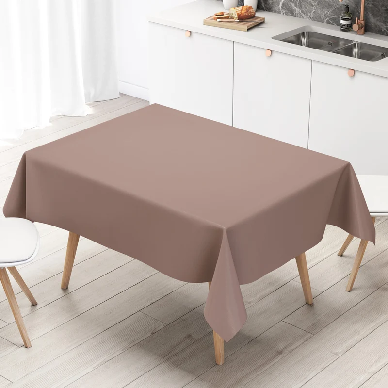 Wachstuch Tischdecke uni 4725 einfarbig hellbraun eckig rund oval