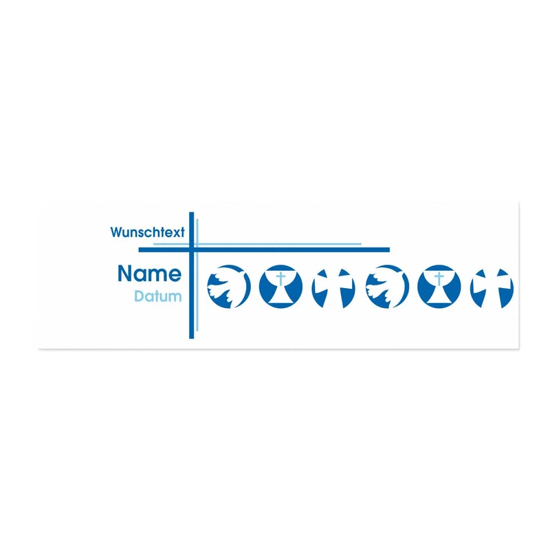 Tischläufer zur Kommunion, Konfirmation oder Taufe mit Name, Datum und Wunschtext