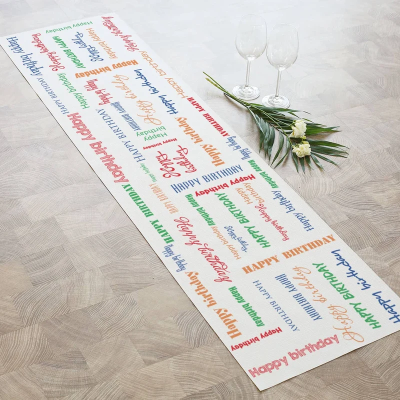 Happy Birthday Tischläufer 150x40cm