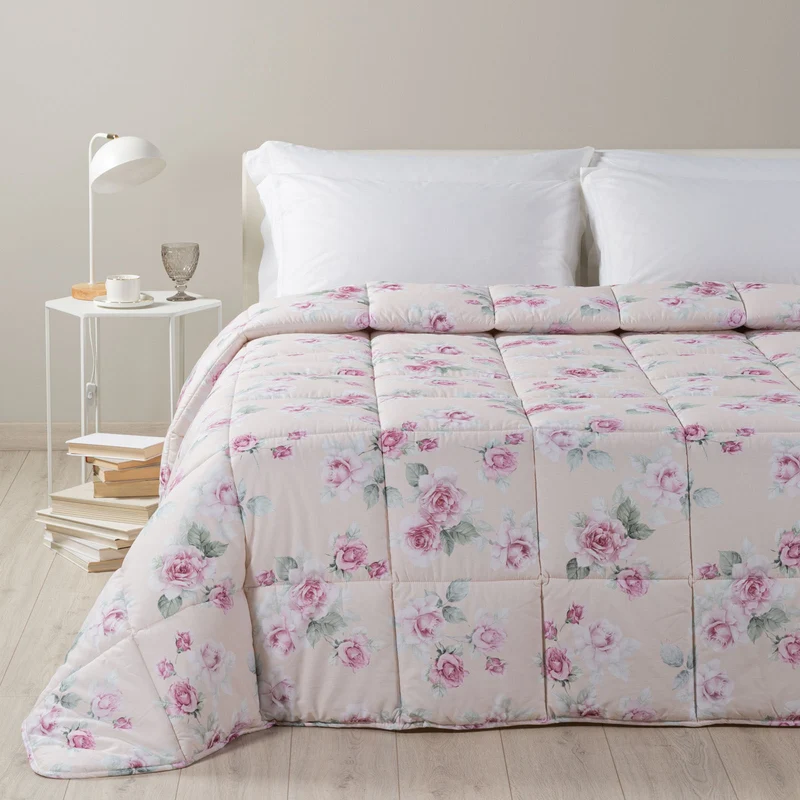 Trapunta rosa juliet Bouquet in Cotone 300 gr/mq