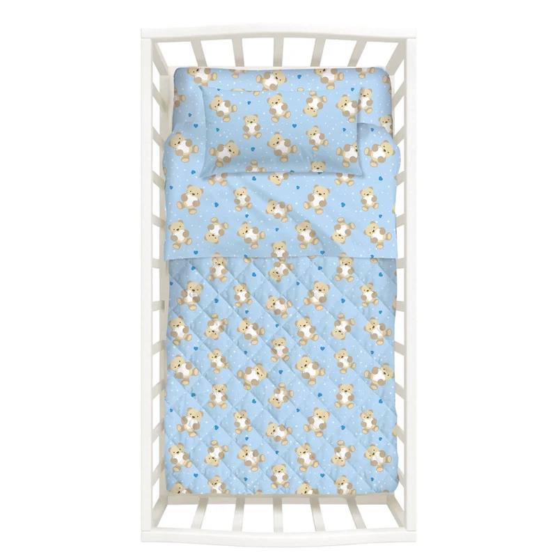 Copriletto con Paracolpi orsacchiotti in Cotone 80 gr/mq